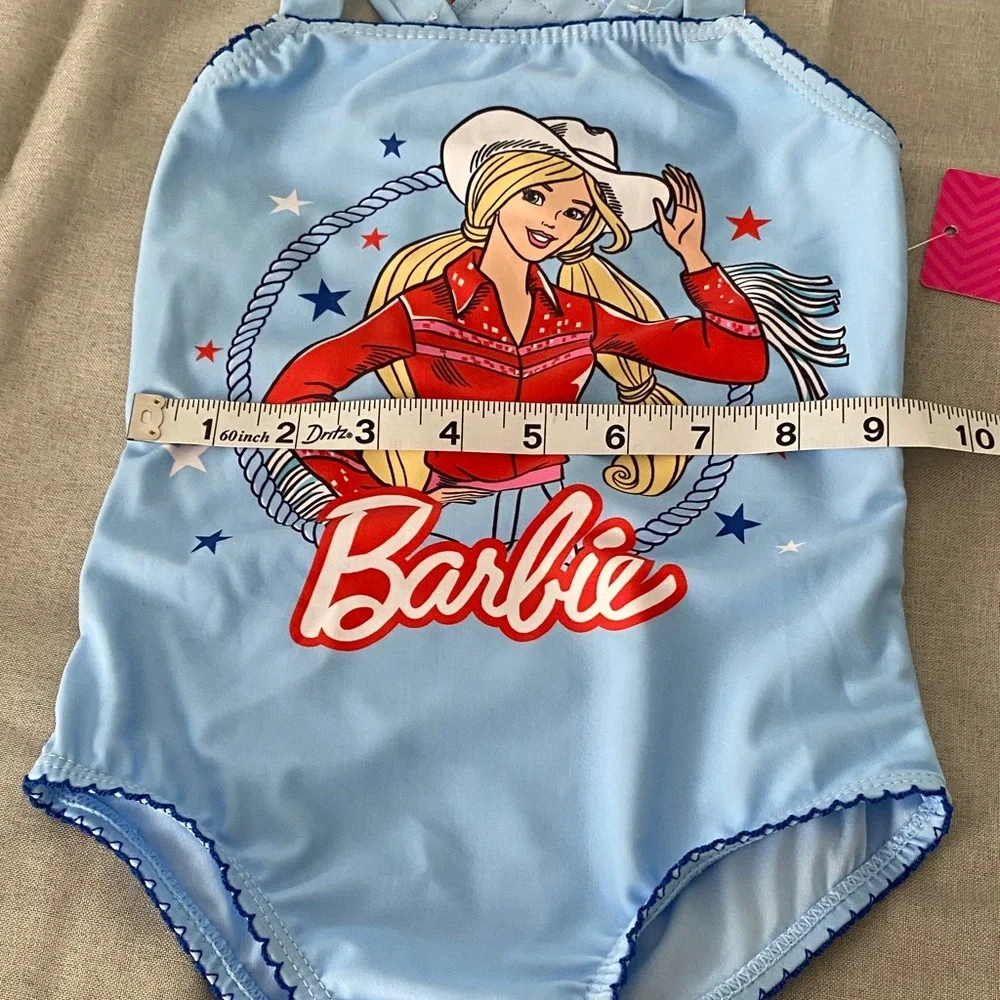 Barbie Girls Light Blue Kids Swimwear with Red Accents